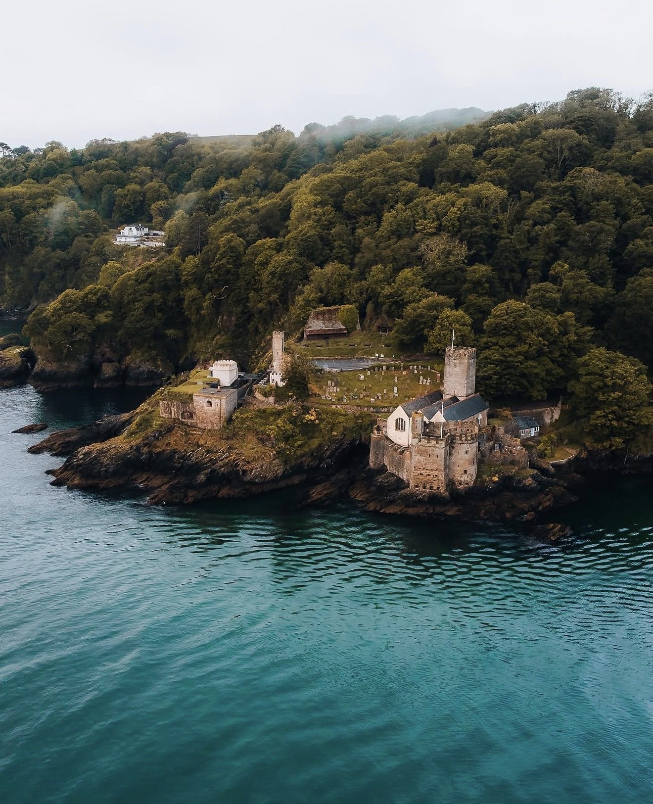 Dartmouth Castle overlooking the River Dart estuary, Devon